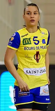 Johanna Lombardo en 2017sous le maillot de Bourg-de-Péage.
