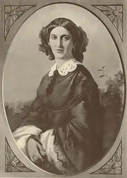 Portrait de Johanna von Bismarck, née von Puttkamer, en 1857.