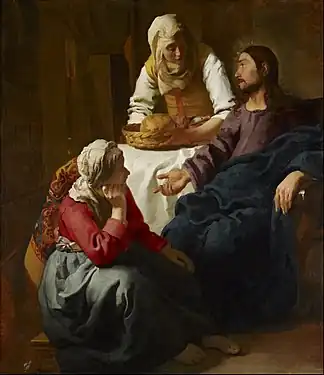 Tableau du Christ dans la maison de Marthe et Marie
