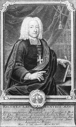 Le théologien et chanceliervon Mosheim (vers 1747).