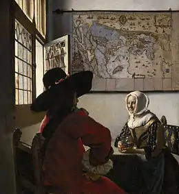 Le Soldat et la fillette qui rit, Vermeer de Delft 1632. 