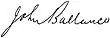 Signature de John Ballance