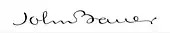 signature de John Albert Bauer