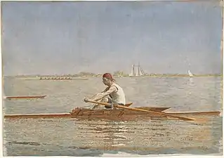 John Biglin in a Single Scull, 1873Thomas Eakins