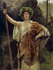 La Prêtresse de Bacchus (1885-1889), John Collier, huile sur toile 147,5 × 112,5 cm