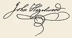 Signature de John Hazelwood
