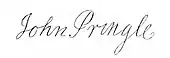 signature de John Pringle