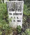 Stèle sur le lieu de la mort de John R. Fox.