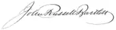 signature de John Russell Bartlett