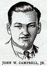 John W. Campbell tel que représenté dans le numéro de janvier 1932 de Wonder Stories