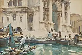 Façade de La Salute, Venise, John Singer Sargent