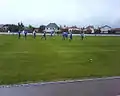 Joie des joueurs de la JA Drancy après l'ouverture du score contre Lille  rés. le 7 novembre 2010.