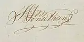 signature de Hans Jonatan