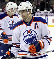 Eberle avec le maillot des Oilers d'Edmonton