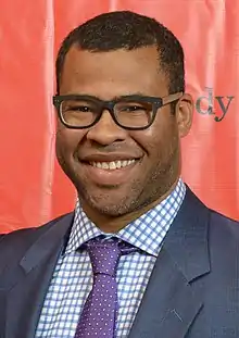 Jordan Peele, premier Afro-Américain à recevoir l'Oscar du meilleur scénario original en 2018 pour Get Out.