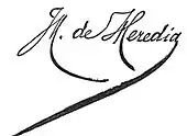 signature de José-Maria de Heredia