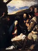 José de Ribera, Adoration des bergers. L'original est au musée du Louvre, en 2011