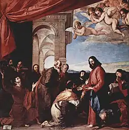 Communion des Apôtres (1651), huile sur toile, 400 × 400 cm, Musée San Martino, Naples.