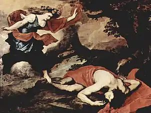 Jusepe de Ribera, Vénus découvre Adonis mort, 1637