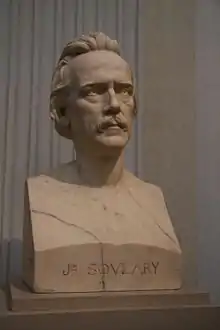 Joséphin Soulary (1867), buste en marbre, musée des beaux-arts de Lyon.