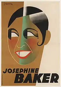 Joséphine Baker par Jean Chassaing (affiche, 1931).