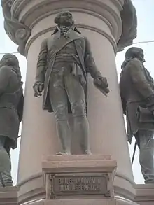 Détail du monument : le vice-amiral de Ribas.