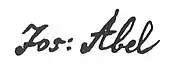 signature de Josef Abel