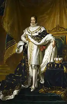 Joseph, roi d'Espagne, en grand costume royal et portant le collier de l'Ordre (François Gérard, vers 1808)