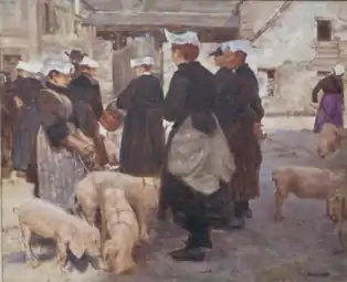 Le Marché aux cochons d'Auray, Vannes, musée des Beaux-Arts La Cohue.