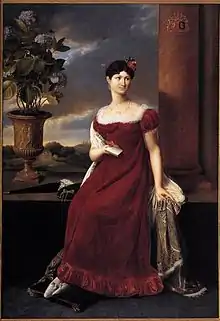 Mary Lodge, épouse du baron Charles-Louis de Keverberg de Kessel, 1818 (forme une paire avec le portrait du baron)