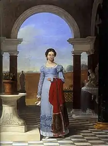 Portrait de Colette Versavel, épouse d'Isaac J. de Meyer, 1822, aujourd'hui au Musée des beaux-arts de Gand