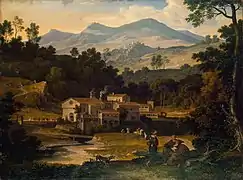 Joseph Anton Koch - Le Monastère San Francesco di Civitella dans les monts Sabins