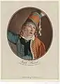 Joseph Barra. Il nourrissoit sa mere et mourut pour sa patrie (1794). Gravure d'Angélique Allais