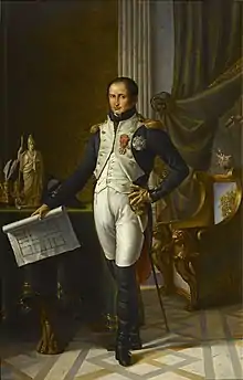 Portrait en pied de Joseph Bonaparte en costume de grenadier de la Garde.