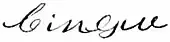 signature de Joseph Cinqué