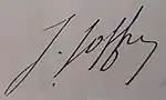 Signature de  Joseph Joffre