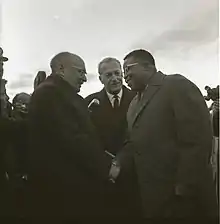 Kasa-Vubu avec Zalman Shazar, Israël, 1963