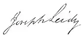 signature de Joseph Leidy