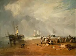 The Fish Market at Hastings Beach, 1810.