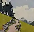 Chemin dans la montagne, avant 1918