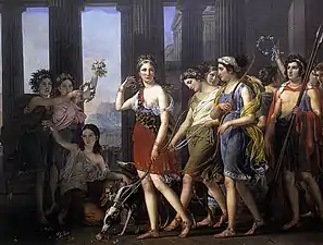 La Belle Anthia conduisant ses compagnons dans le temple de Diane à Éphèse, 1820, musée des Beaux-Arts de Gand.