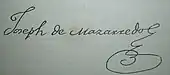 signature de Jose de Mazarredo y Salazar