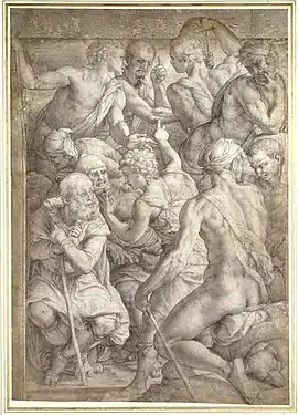 Bronzino, Joseph avec Jacob et les frères, 1546–1548, dessin (MET).