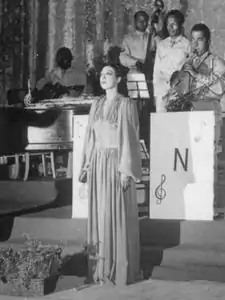 Joséphine Baker sur scène à Oran en 1943.