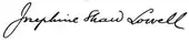 signature de Josephine Shaw Lowell