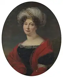 Portrait de femme au châle rouge, 1824