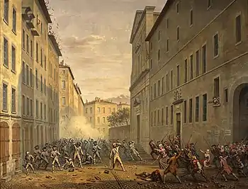 La Journée des Tuiles du 7 juin 1788 par Alexandre Debelle, Musée de la Révolution française, Vizille