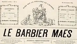 Journal  de 1884 Barbier Maes