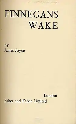 Image illustrative de l’article Finnegans Wake