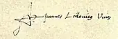 signature de Jean Louis Vivès